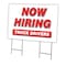 Signmission Now Hiring Truck Drivers Yard Sign & Stake outdoor plastic coroplast window, C-2436-DS-TRUCK DRIVERS C-2436-DS-TRUCK DRIVERS - alternate 1